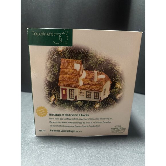 Department 56 Dickens Village Bob Cratchit Tiny Tim Lighted Ornament Vintage 80s - Picture 8 of 10